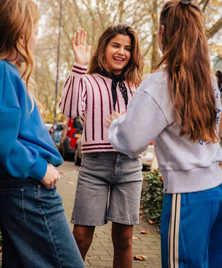 Jorts Demim meisjes korte broek grijs