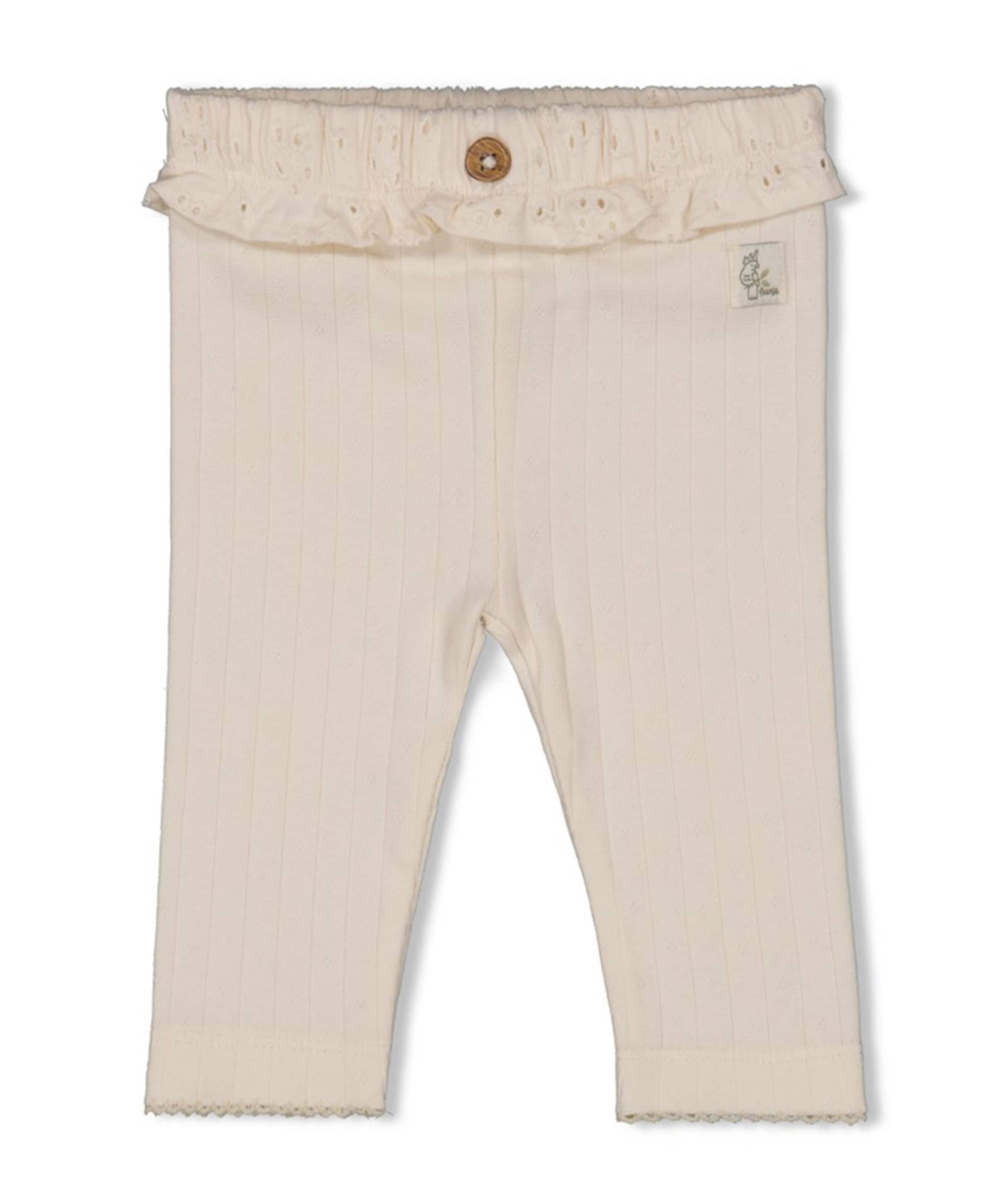 pointelle rib meisjes broek ecru