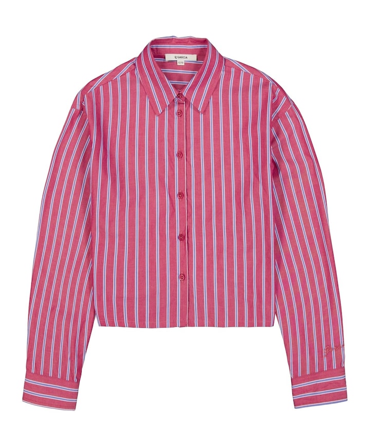 Meisjes blouse lange mouw roze
