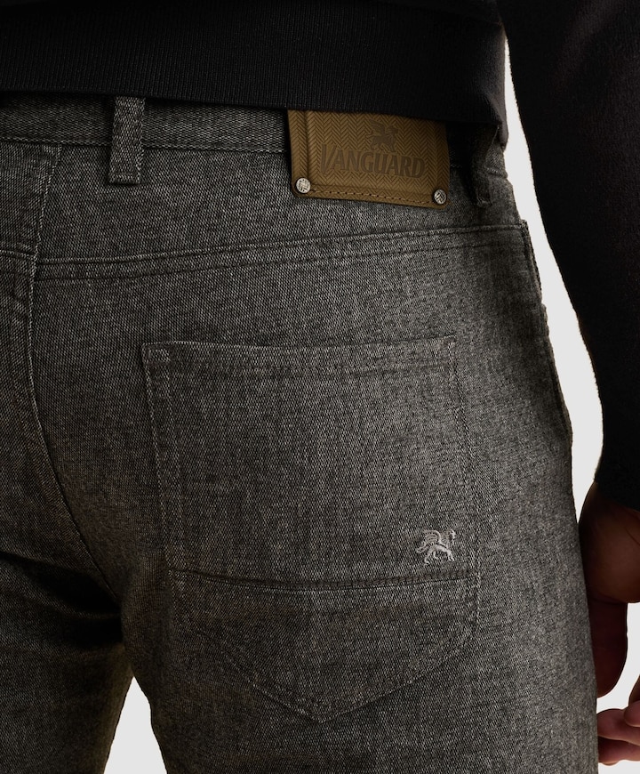 V40 RIDER BRUSHED MELANGE heren jeans grijs