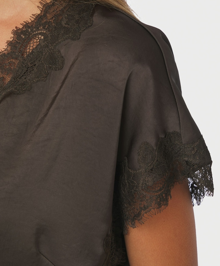 Dames blouse bruin