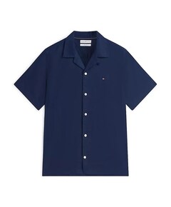 Heren overhemd korte mouw blauw