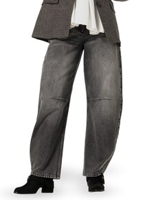 Broek-jeans-effen-baggy dames jeans grijs