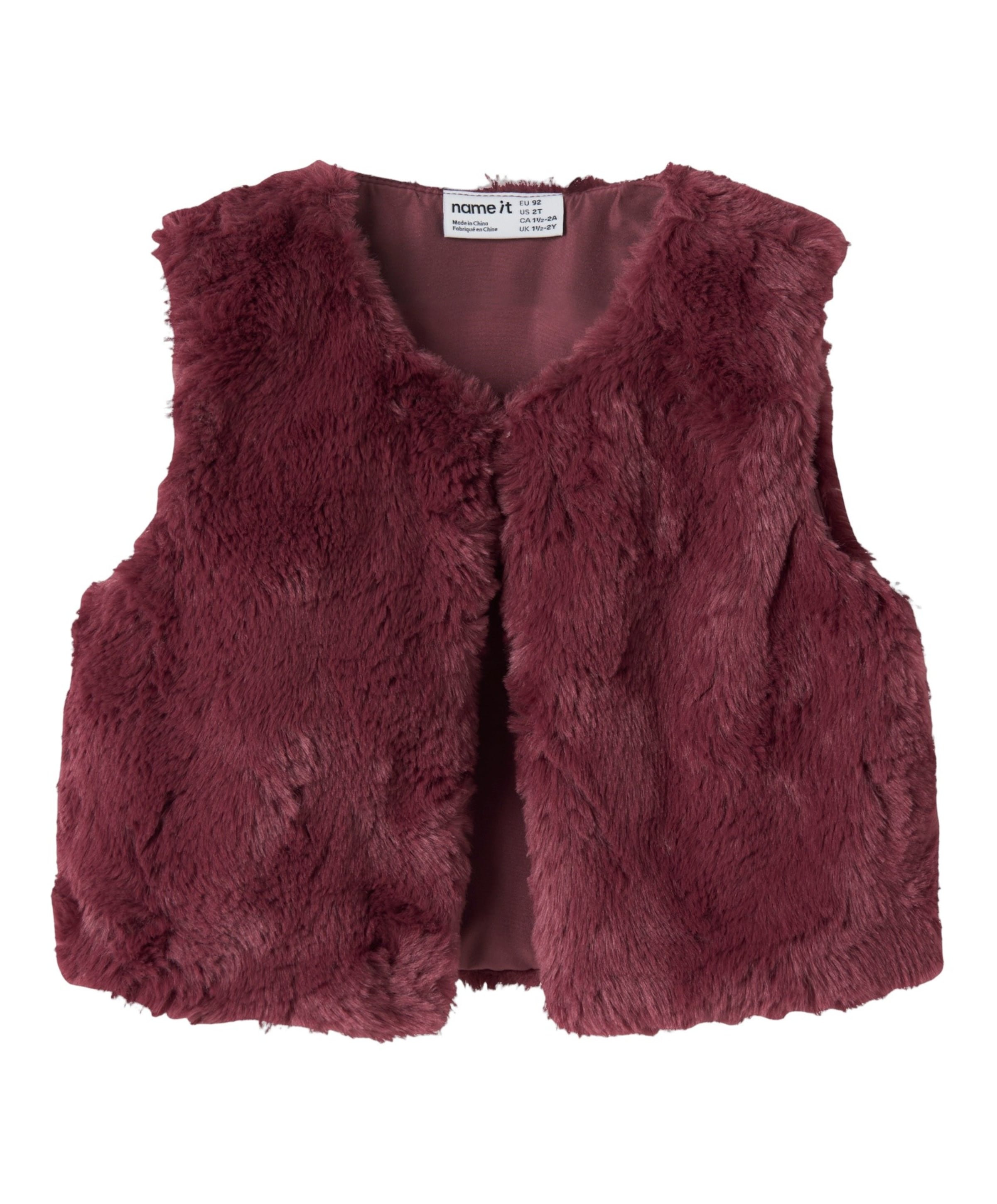 Meisjes gilet bordeaux