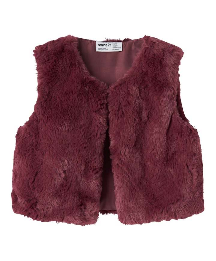 Meisjes gilet bordeaux