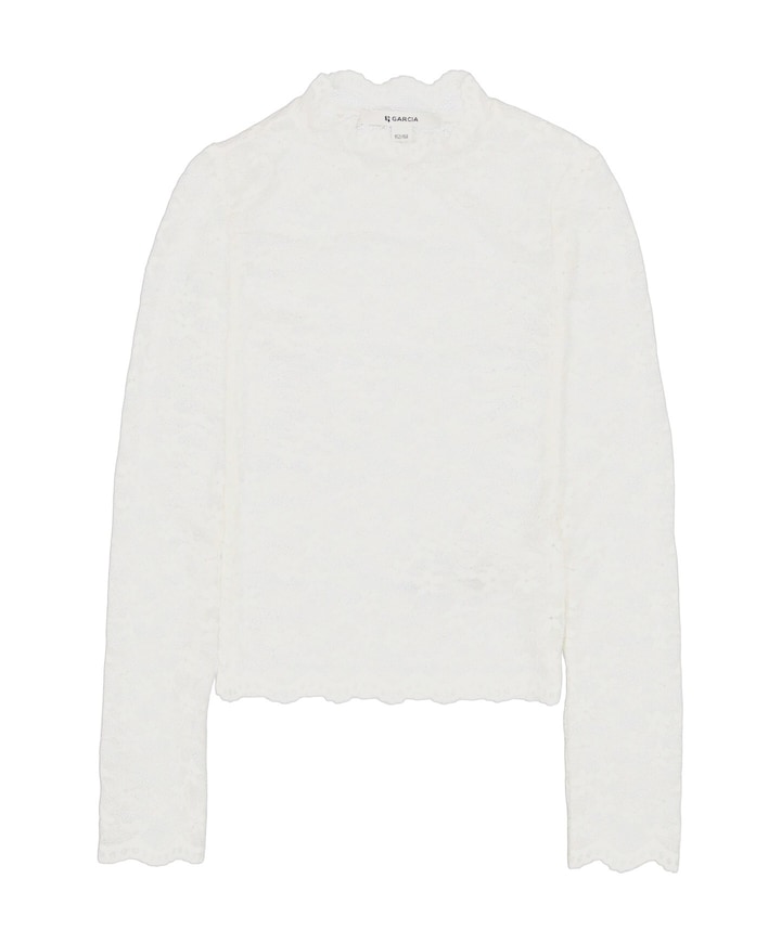Meisjes longsleeve ecru
