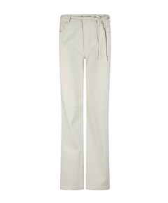 Lurex Wide-Leg Denim dames broek beige