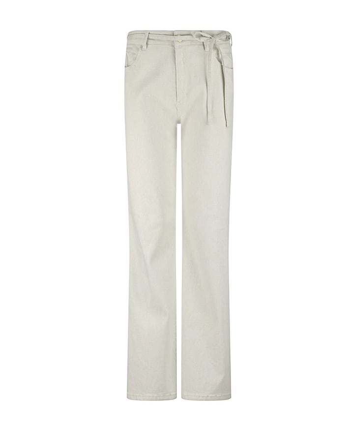 Lurex Wide-Leg Denim dames broek beige