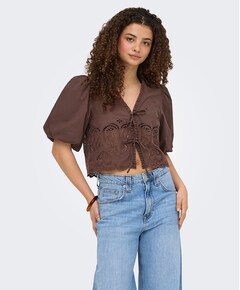 Dames top bruin