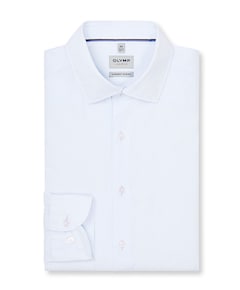 Heren overhemd lange mouw blauw