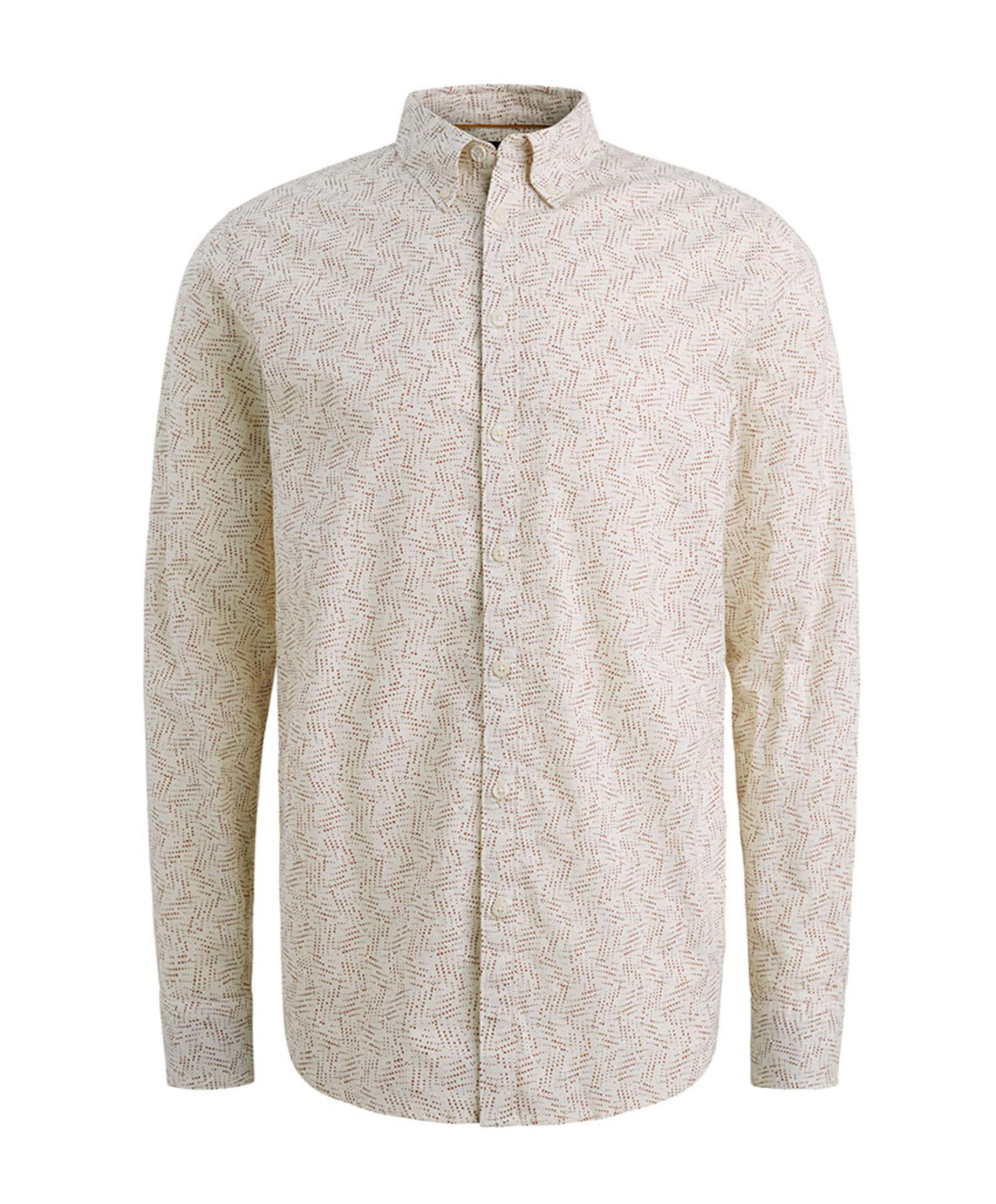 Heren overhemd lange mouw ecru