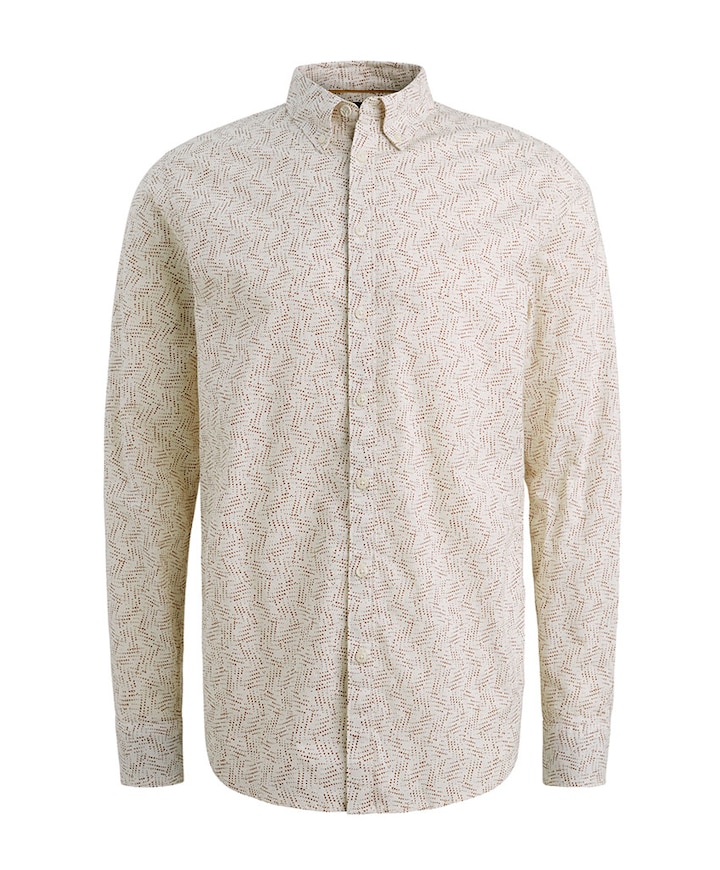 Heren overhemd lange mouw ecru