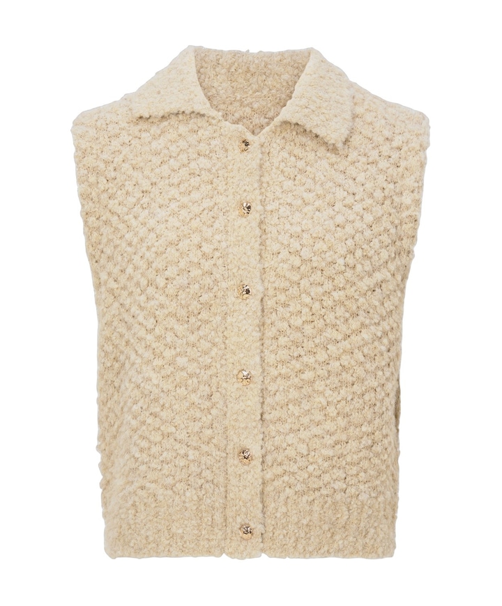 Dames vest beige