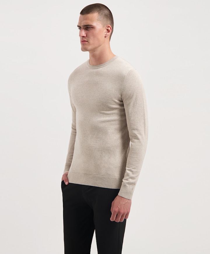 Heren trui beige