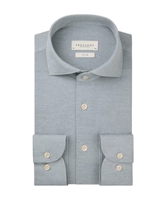 Heren overhemd lange mouw grijs