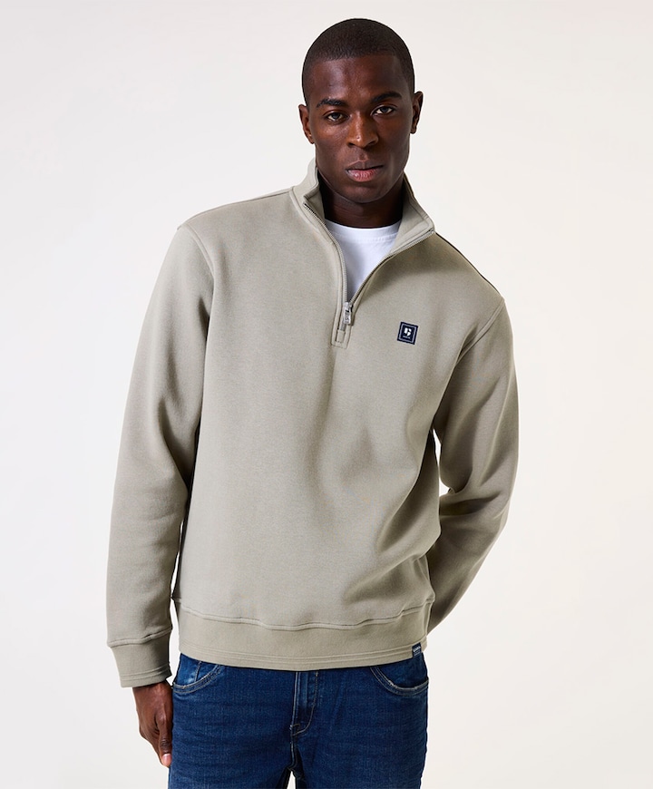 Sweater met rits groen