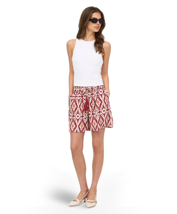 ONLMIKASI STRING DETAIL WVN dames korte broek rood