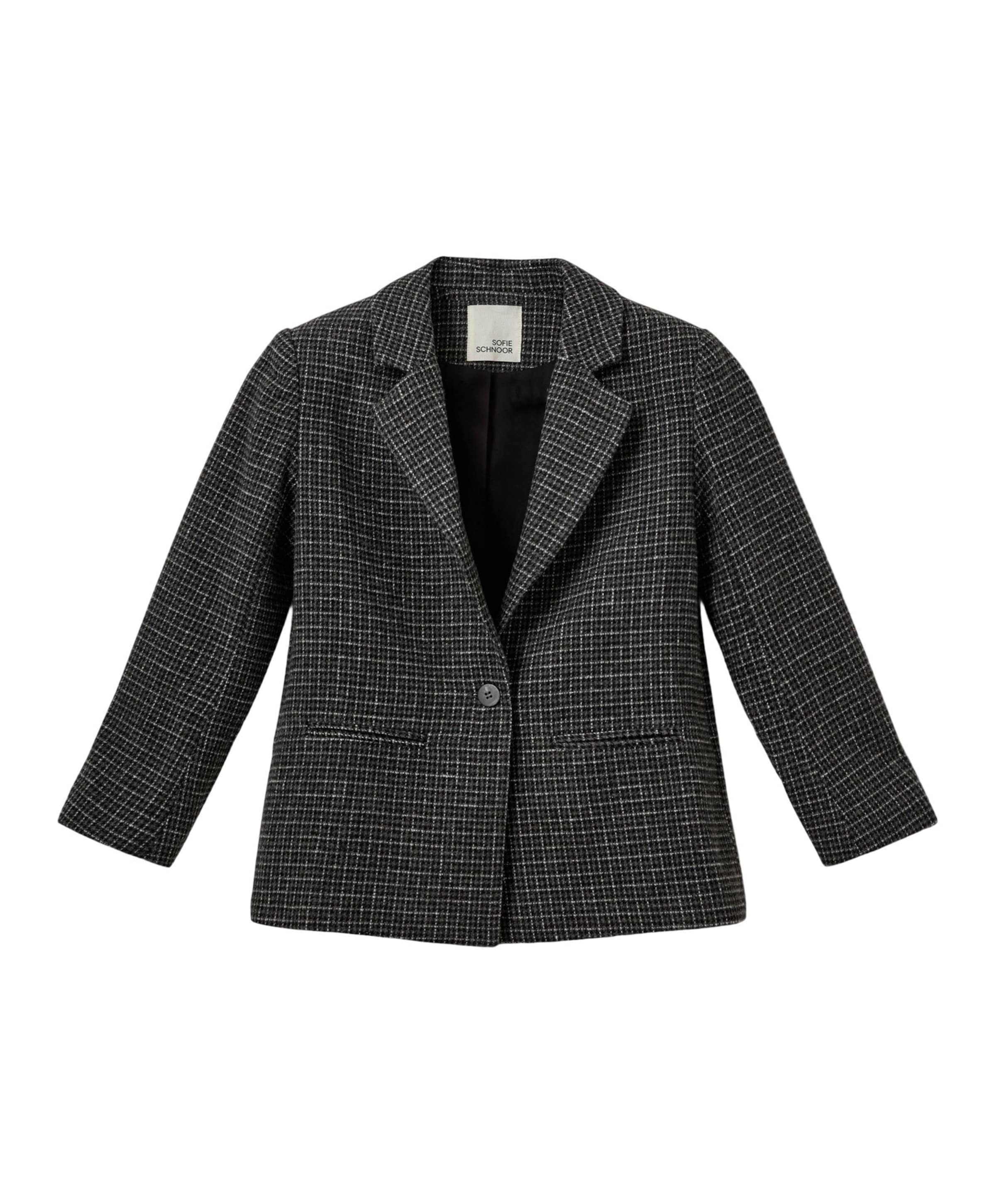 Meisjes blazer grijs