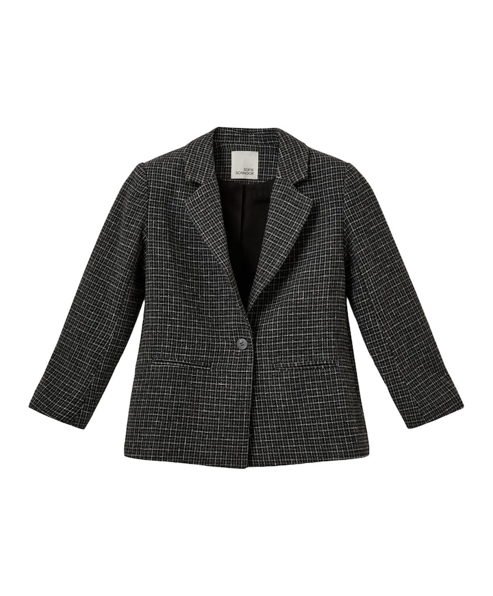Meisjes blazer grijs