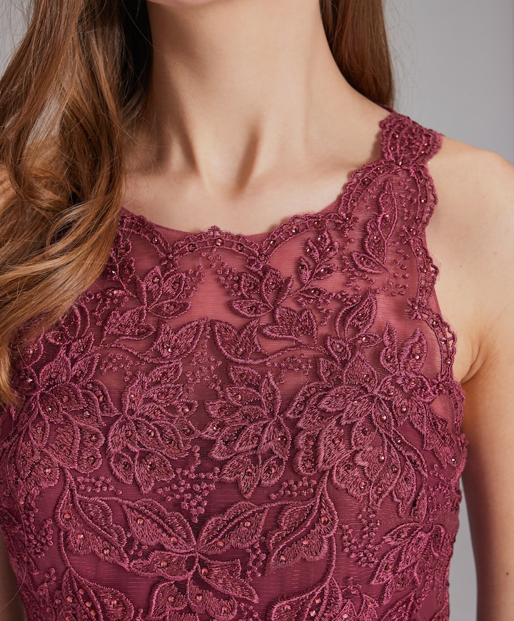 Dames jurk bordeaux