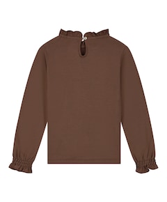 Meisjes longsleeve bruin