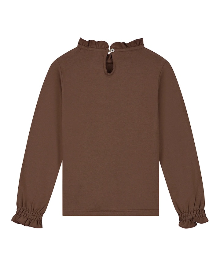 Meisjes longsleeve bruin