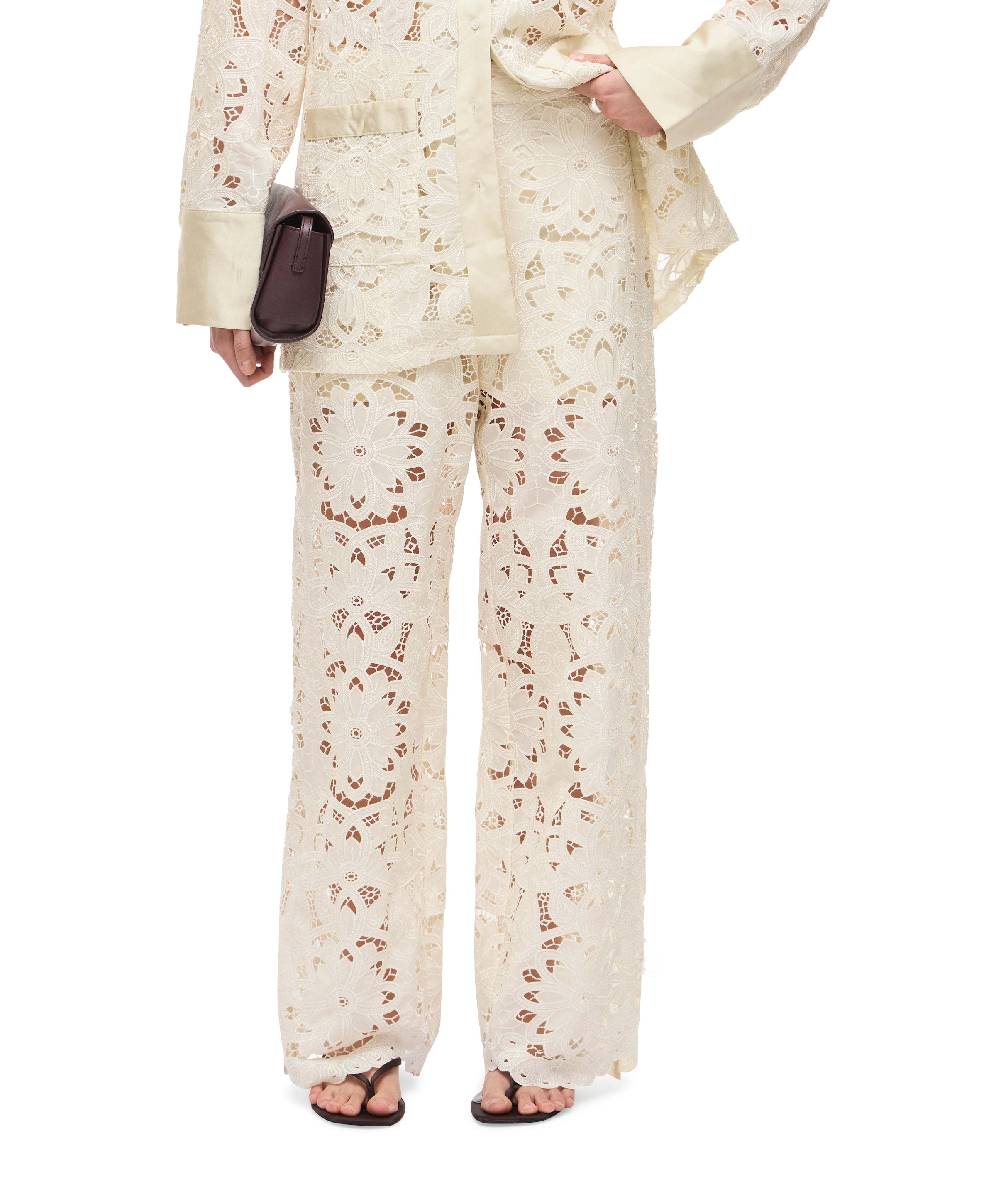 ROUEMORY HW F/L W/F PANTS/1 dames broek beige