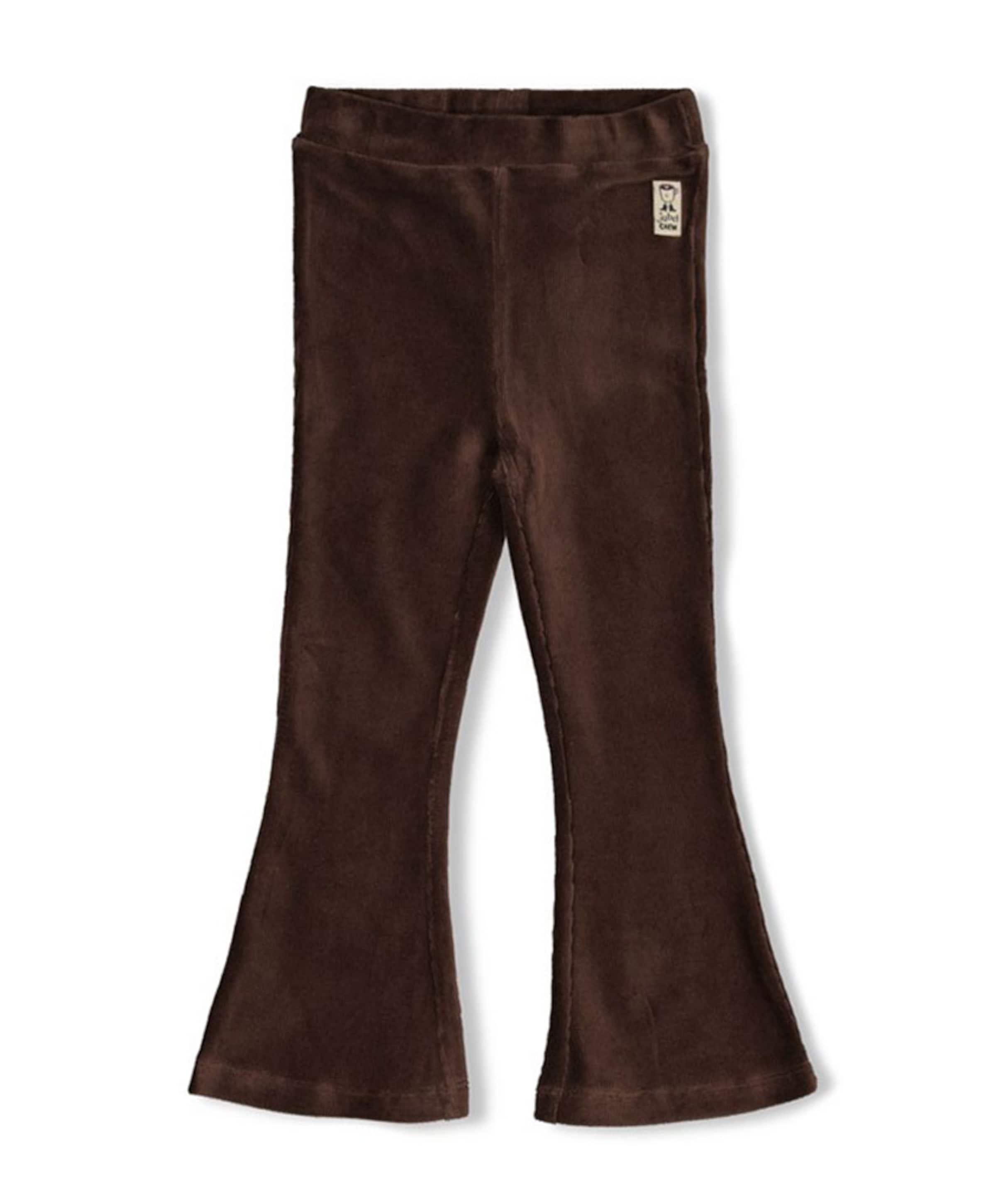 Flared broek velours rib - City Chic meisjes broek bruin