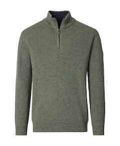 Heren trui met rits groen