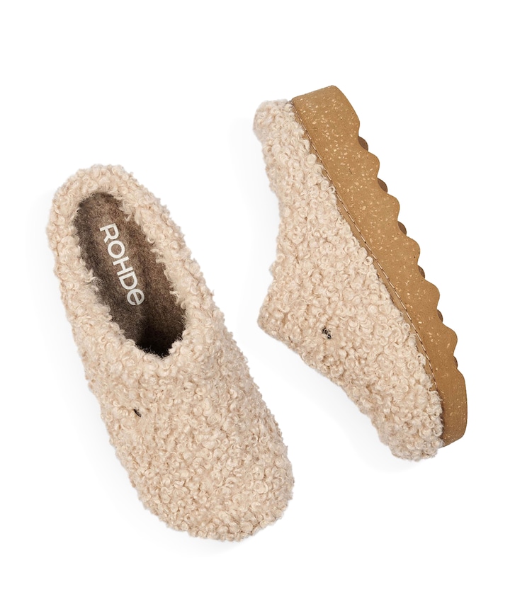 dames pantoffels ecru