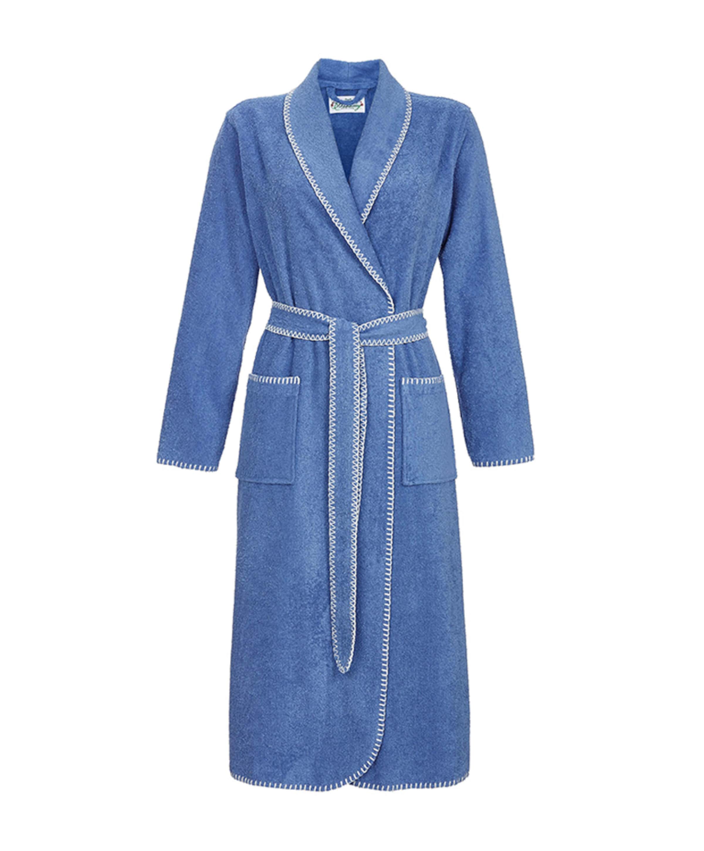 Dames ochtendjas blauw