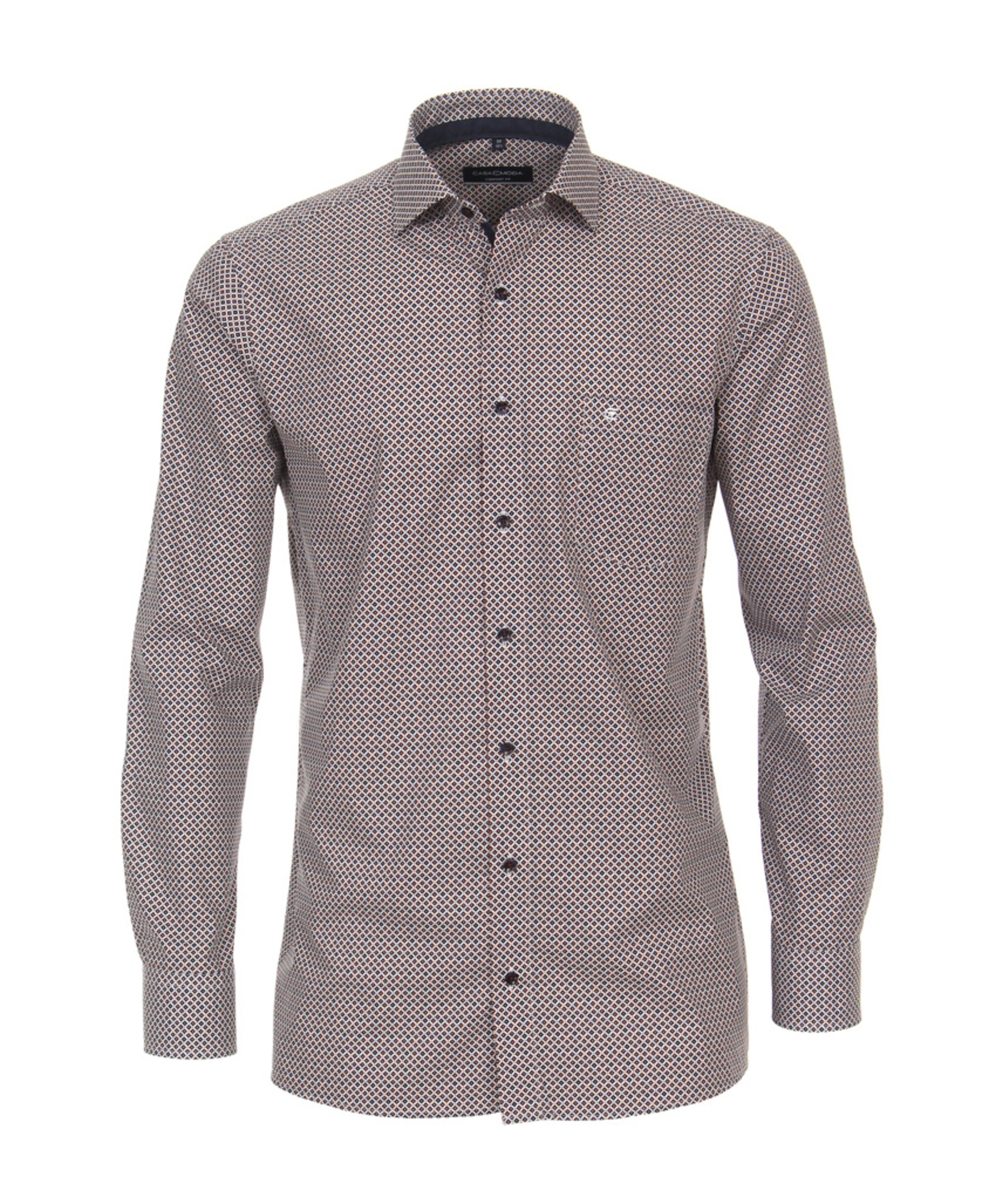 Heren overhemd lange mouw rood