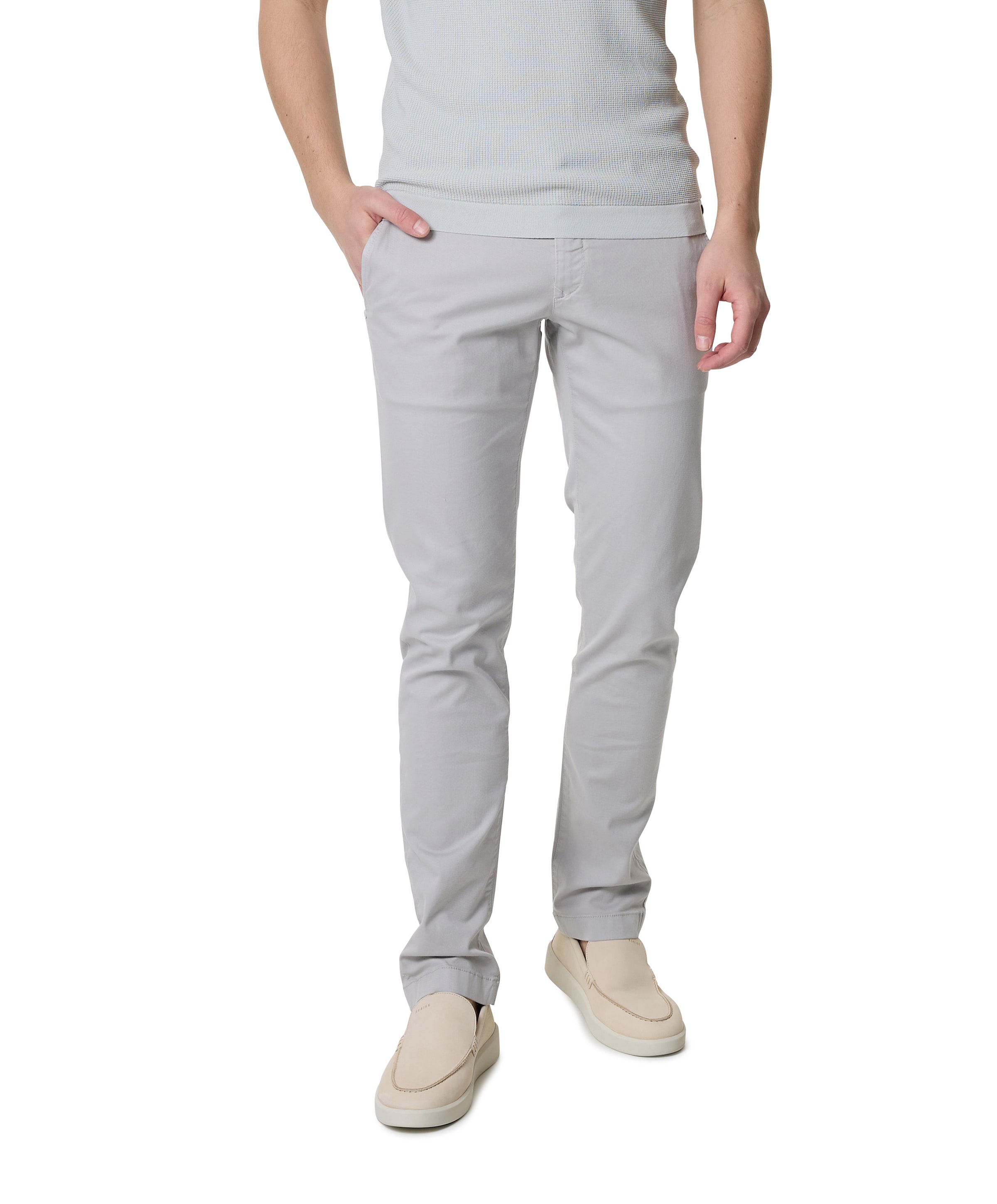 Bobby Slim Fit Pantalone heren pantalon grijs