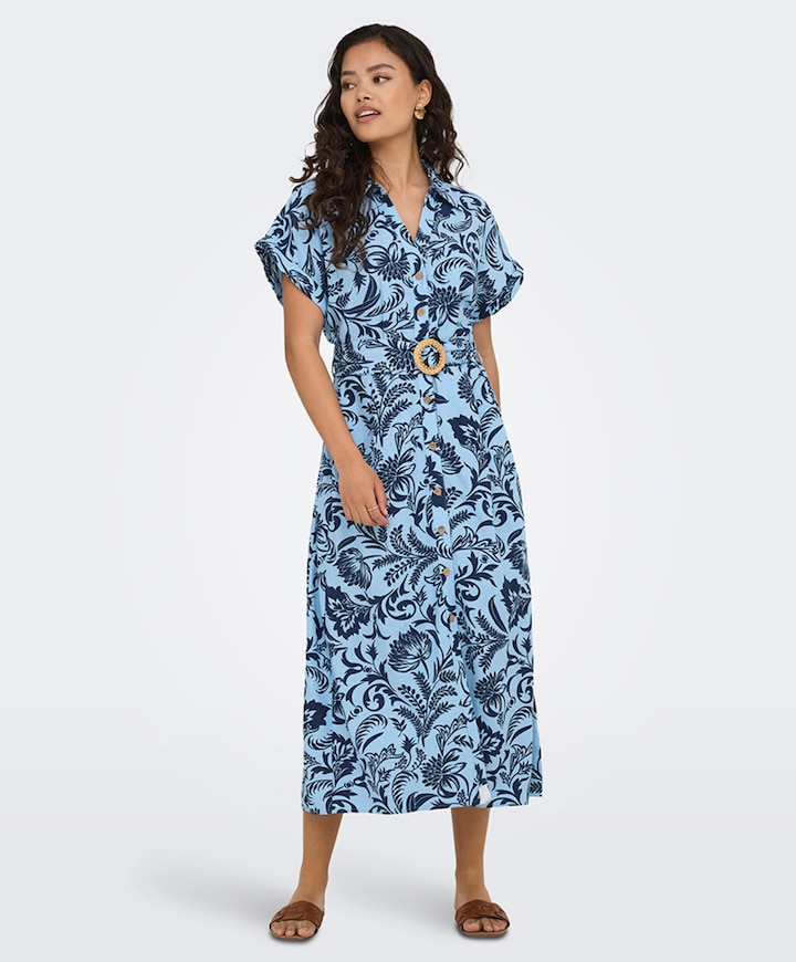 Dames jurk blauw