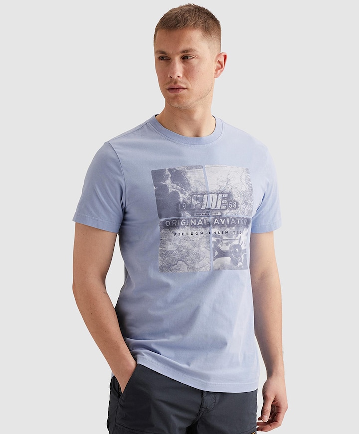 Heren T-shirt blauw