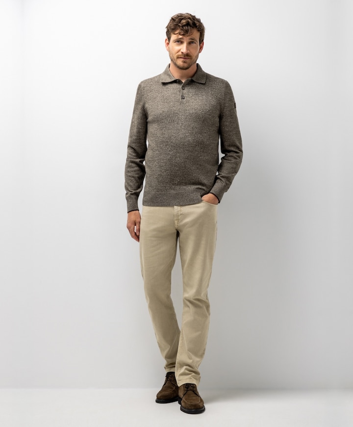 Heren polo bruin