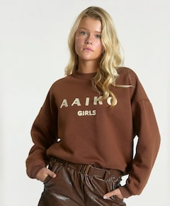Meisjes sweater bruin