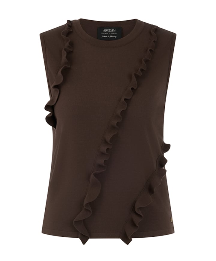 Dames top bruin