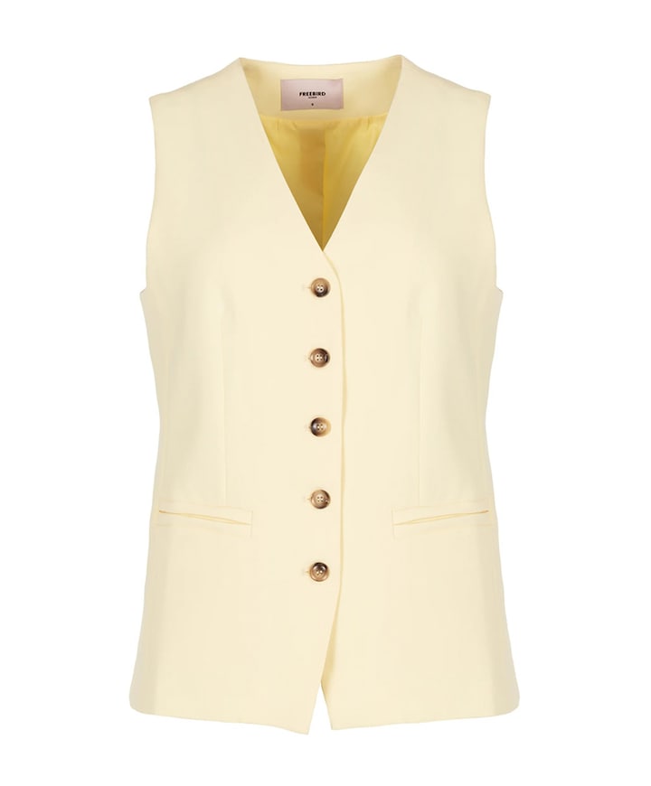 Dames gilet geel