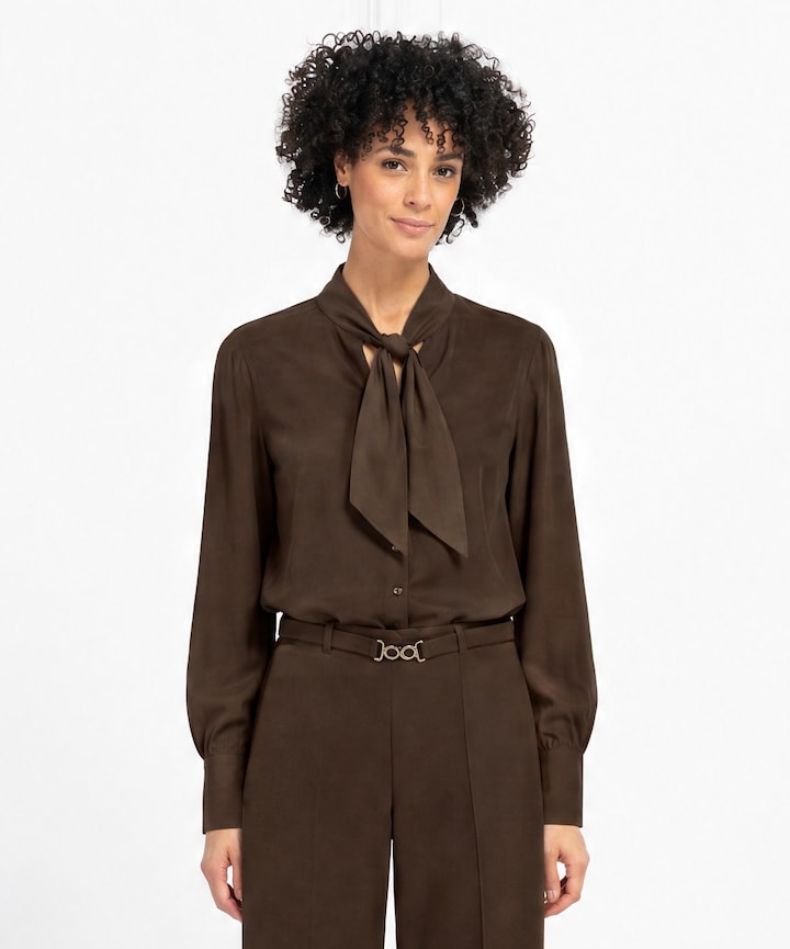Dames blouse bruin