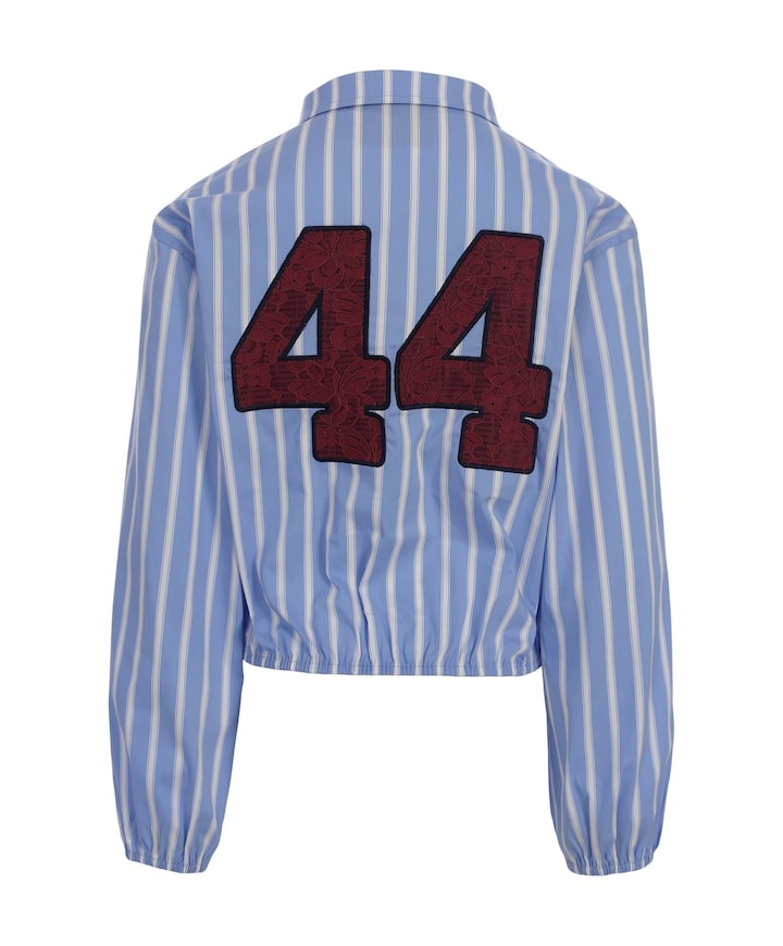 Meisjes blouse lange mouw blauw