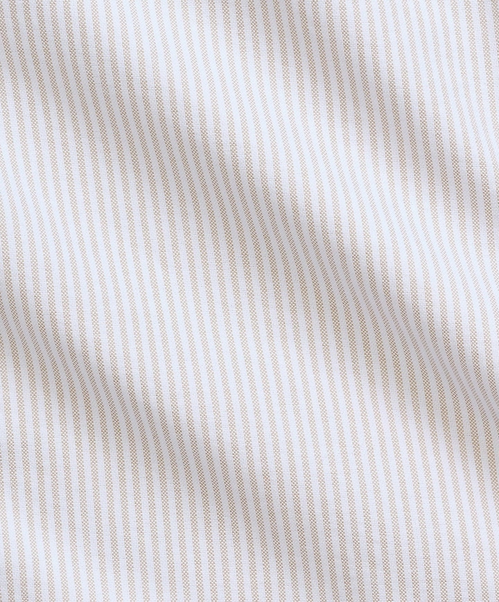 Heren overhemd lange mouw beige