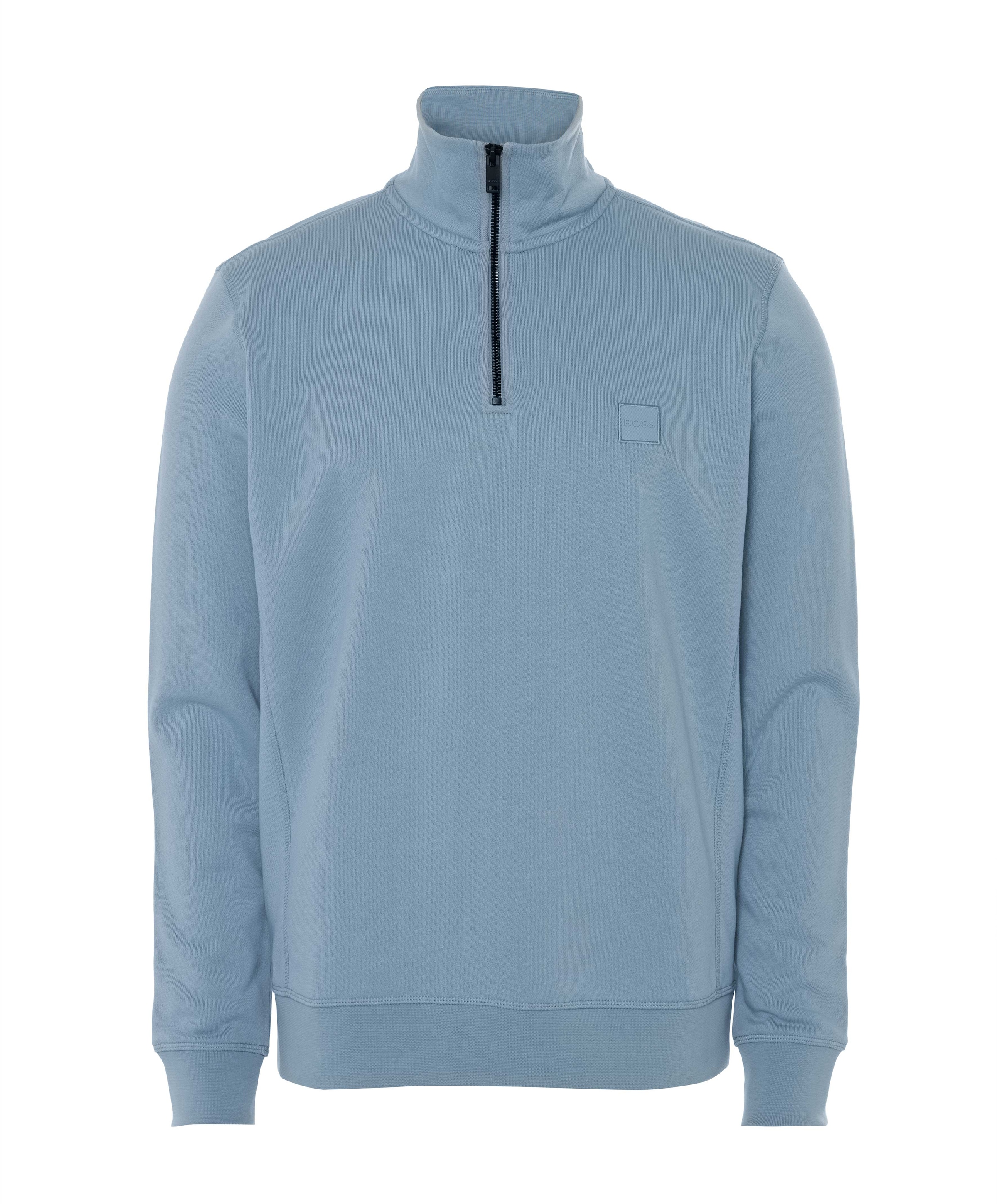 Sweater met rits blauw