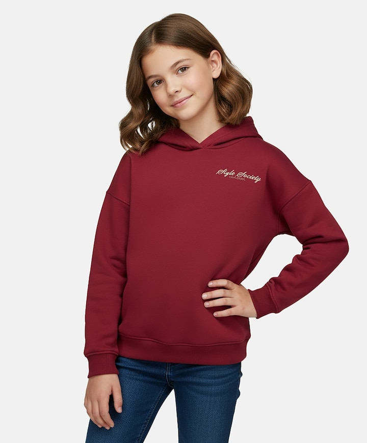 Meisjes hoodie bordeaux