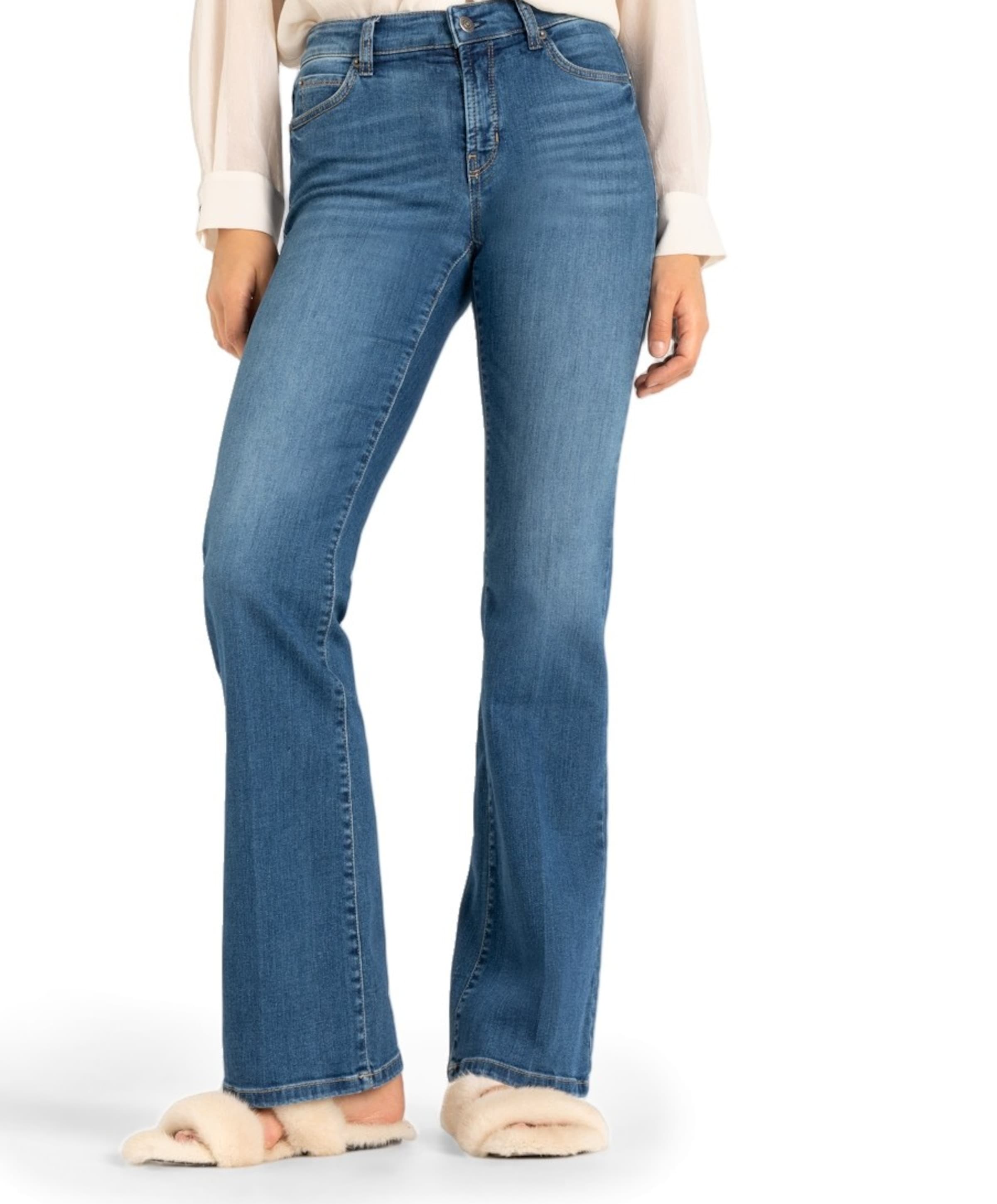 Paris flared L33 dames jeans blauw
