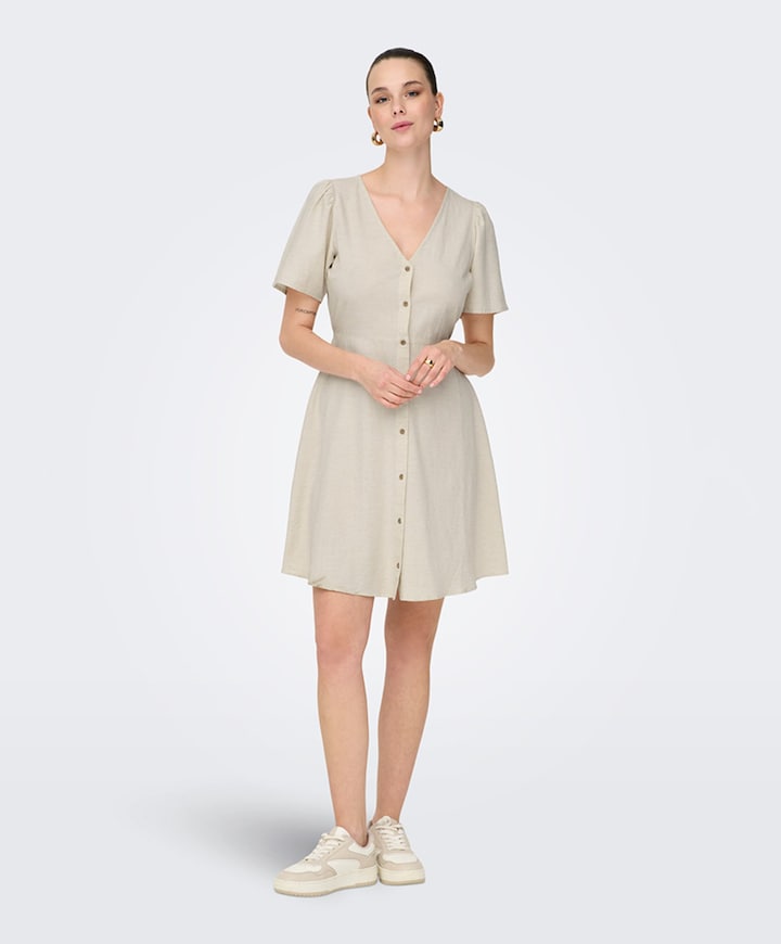 Dames jurk beige