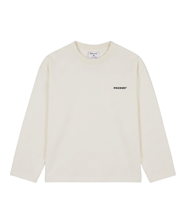 Heren longsleeve ecru