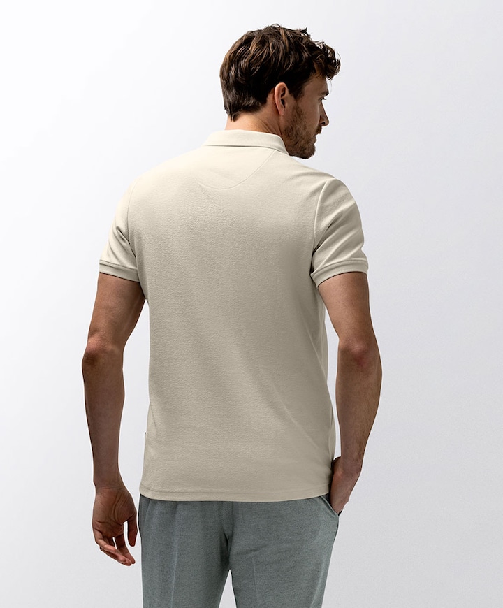 Heren polo beige
