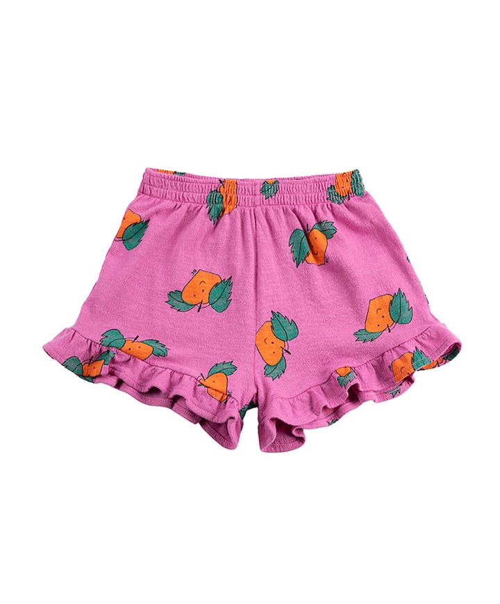 Tangerine all over ruffled meisjes korte broek paars