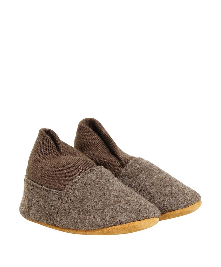 Wool Rib uniseks pantoffels  bruin